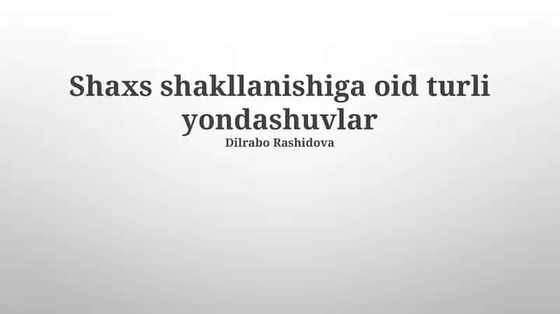 Insoniy yondashuvlar