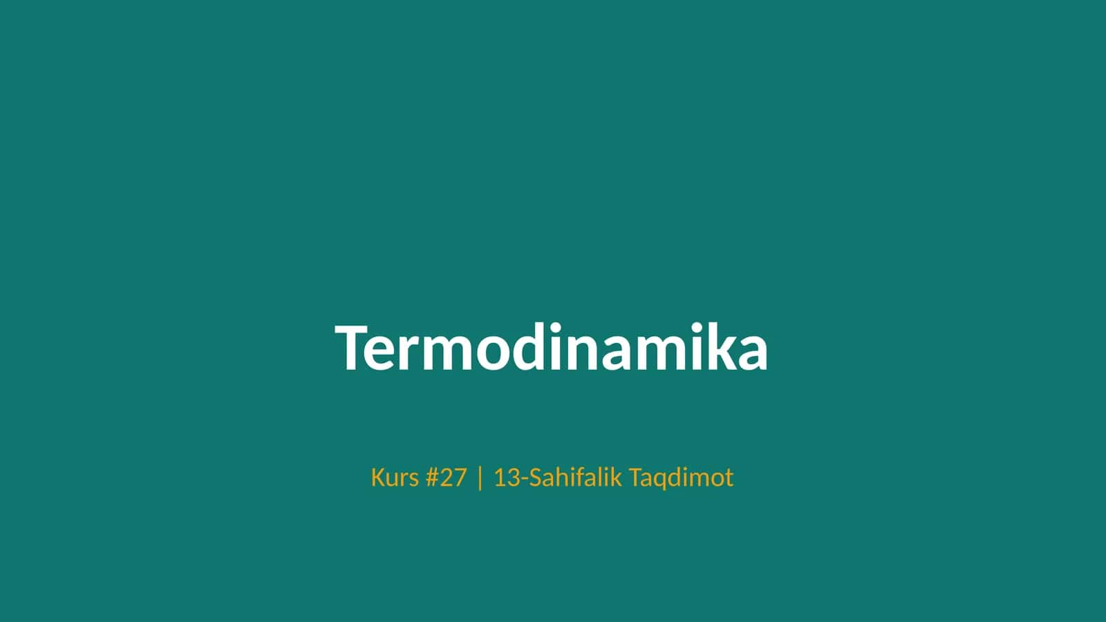 Termodinamika