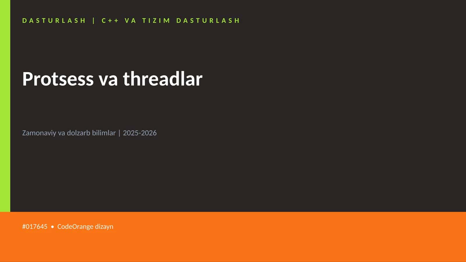 DASTURLASH | C++ VA TIZIM DASTURLASH