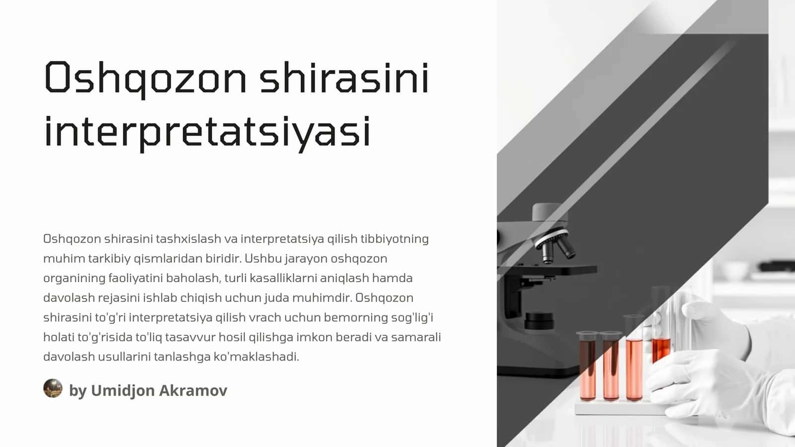 Oshqozon shirasini interpretatsiyasi