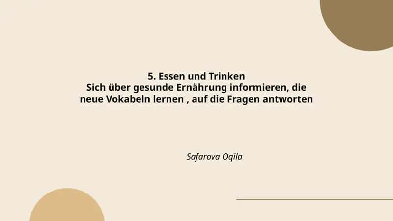 Essen und Trinken