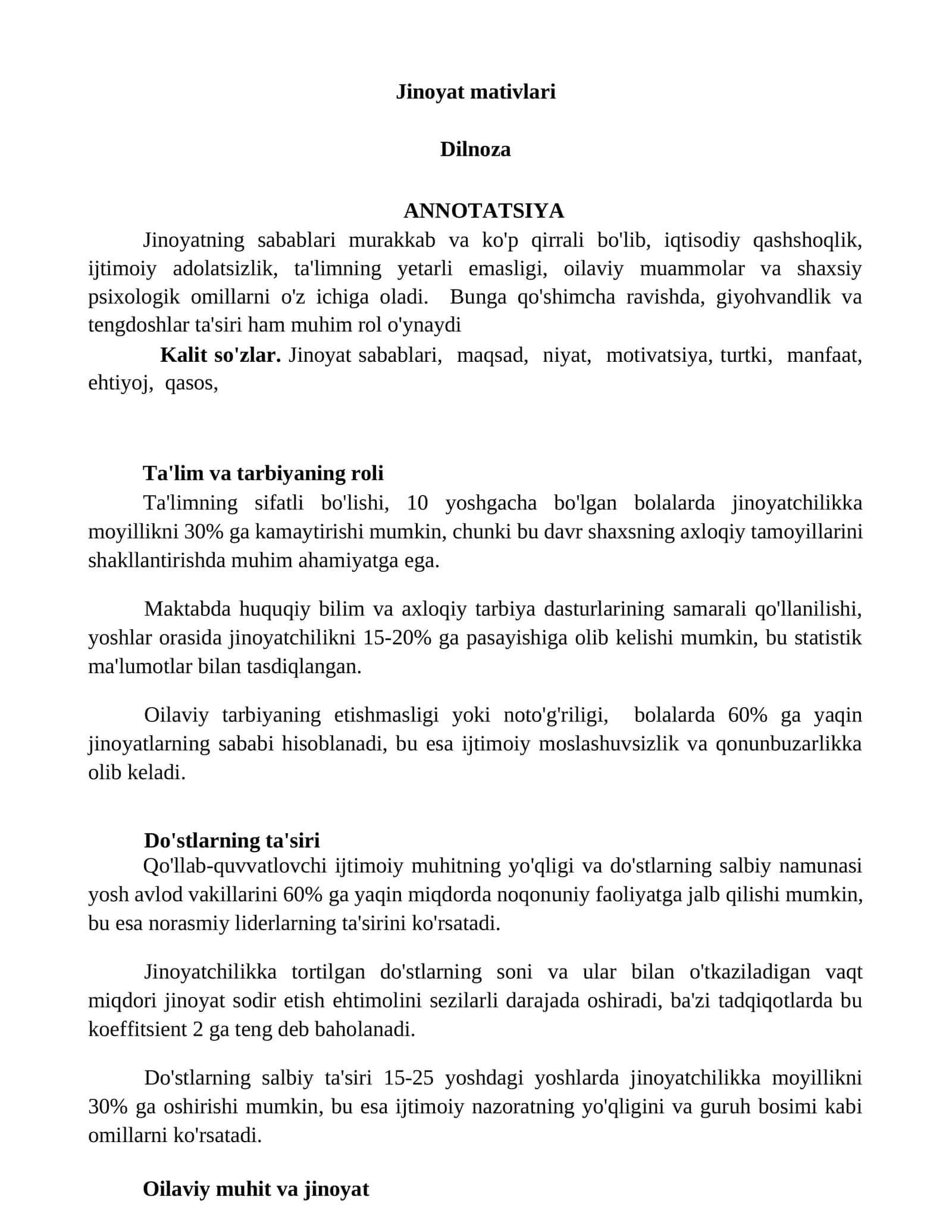 Jinoyat mativlari