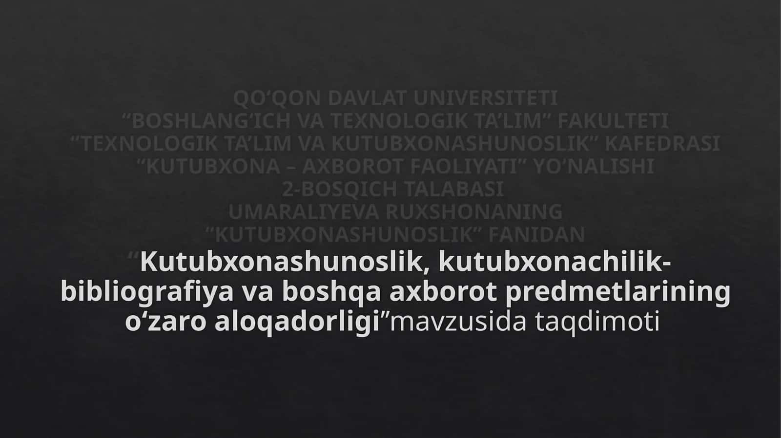 KUTUBXONASHUNOSLIK
