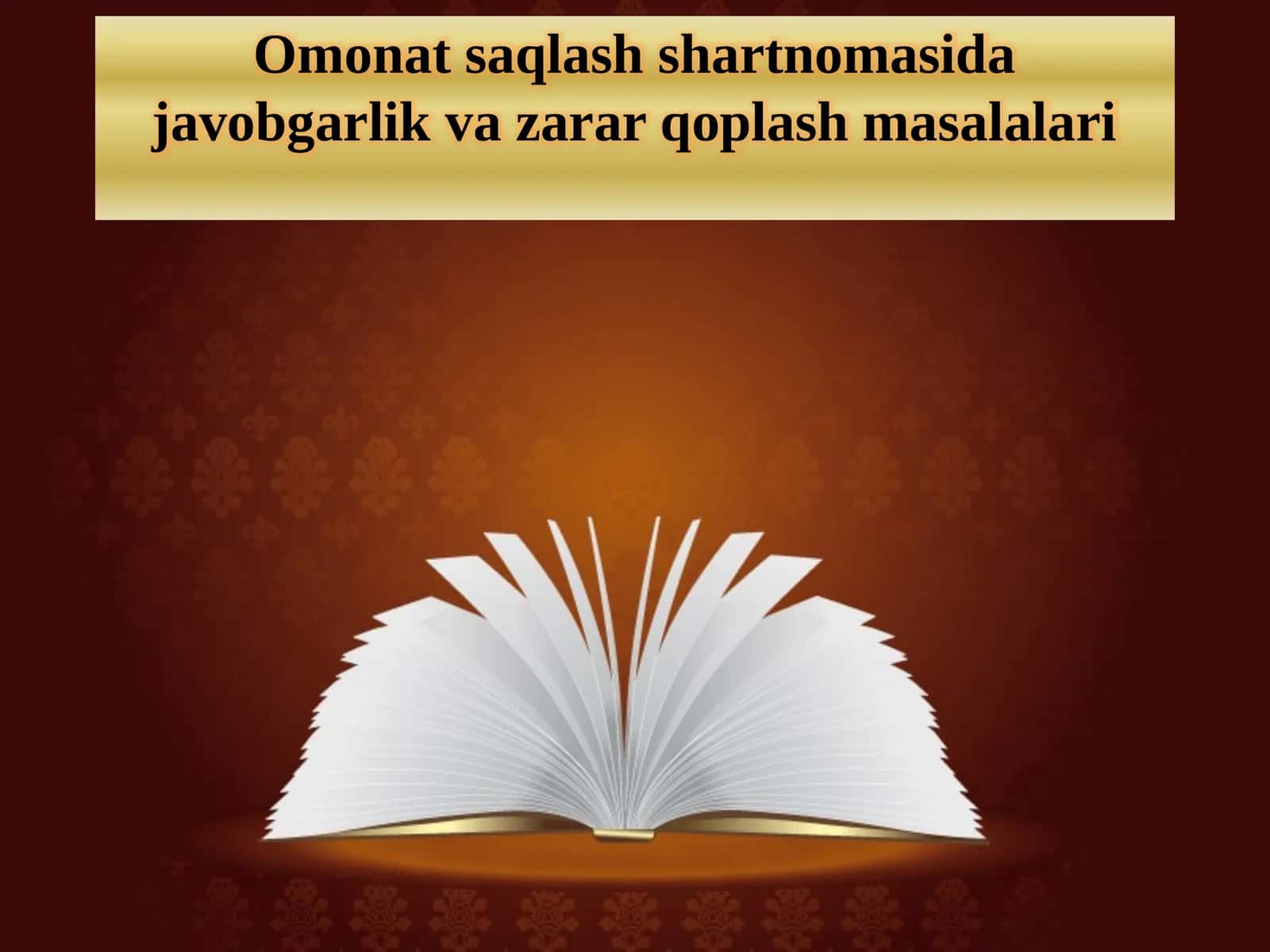 Omonatsaqlash shartnomasi javobgarlik vazirar qoplash masalalari