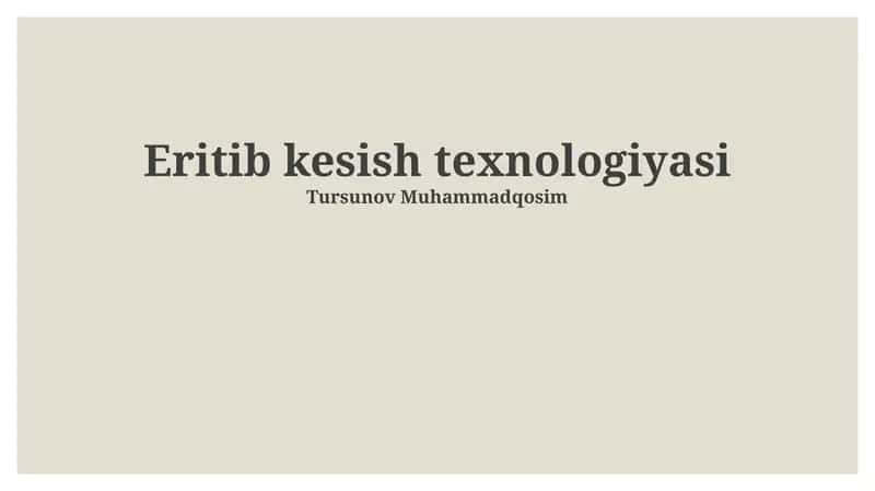 Suv Jeti Kesish Texnologiyalari