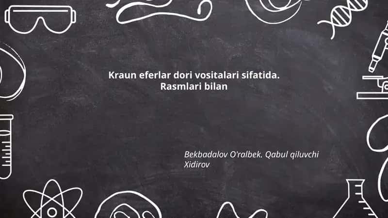 Kraun eferlar dori vositalari sifatida