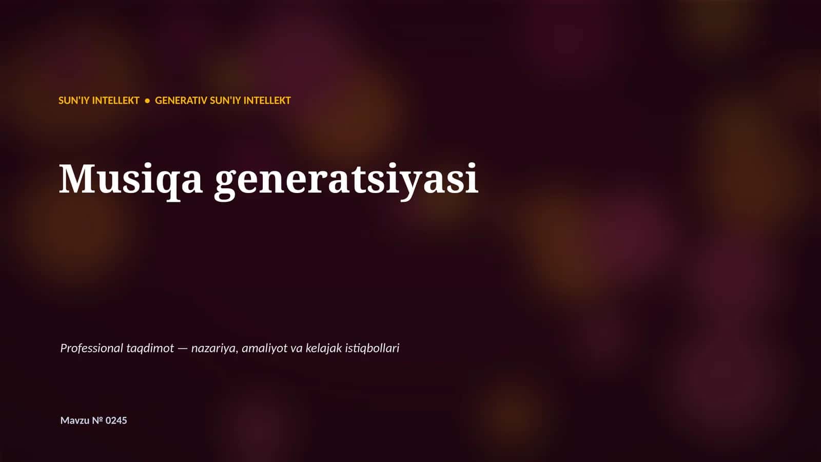 Musiqa generatsiyasi