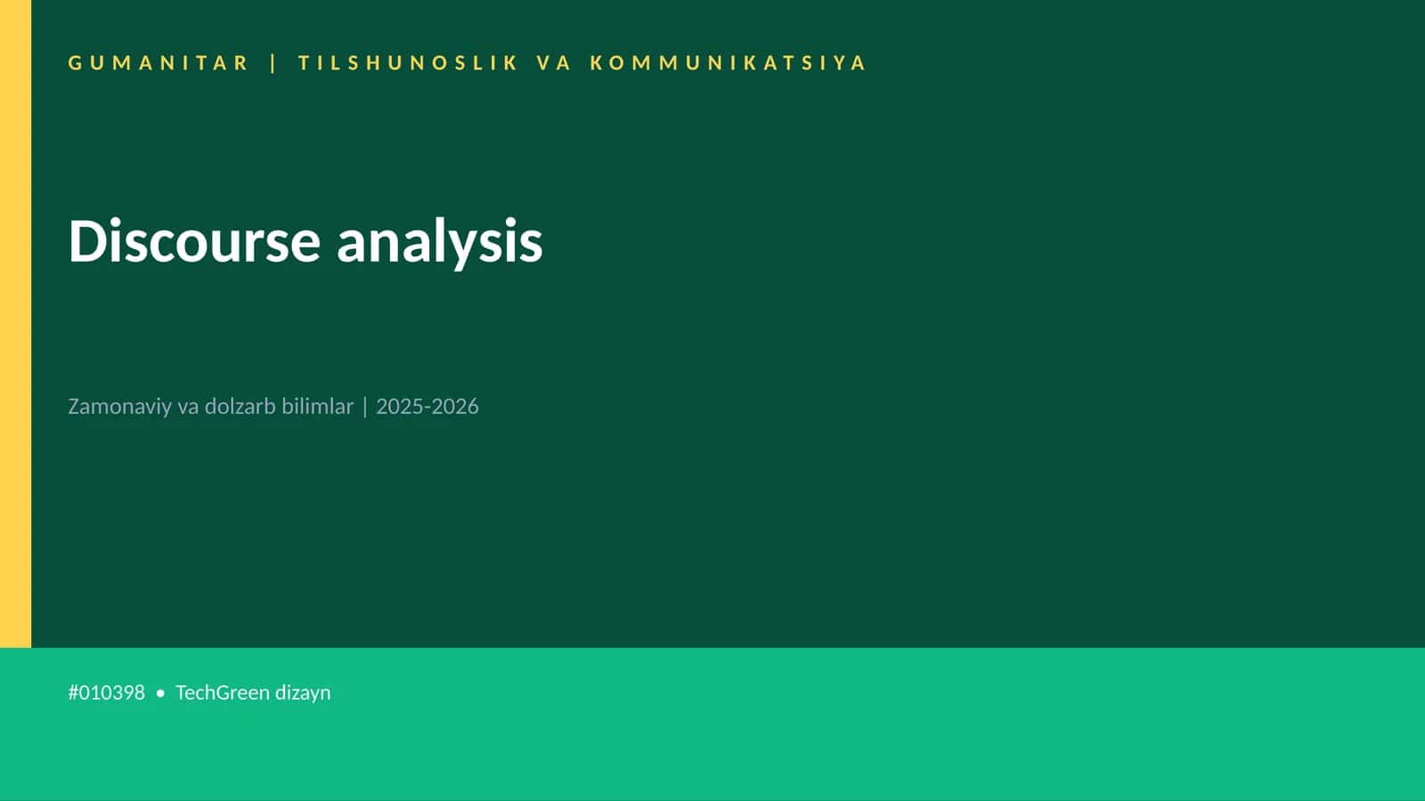 Discourse analysis