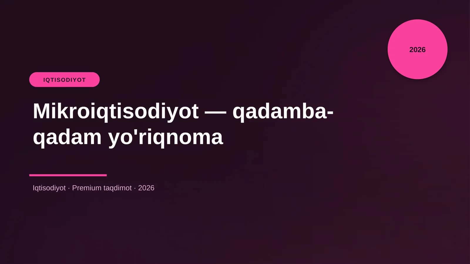 Mikroiqtisodiyot — qadamba-qadam yo'riqnoma