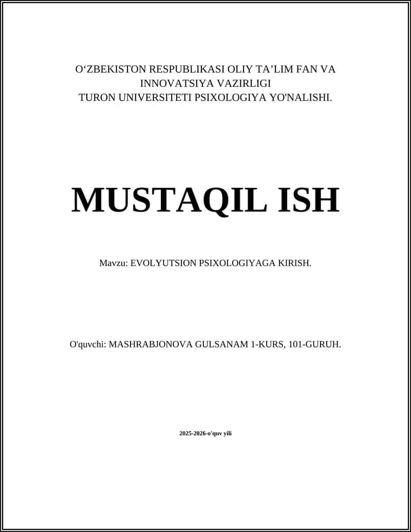 Evolyutsion psixologiya