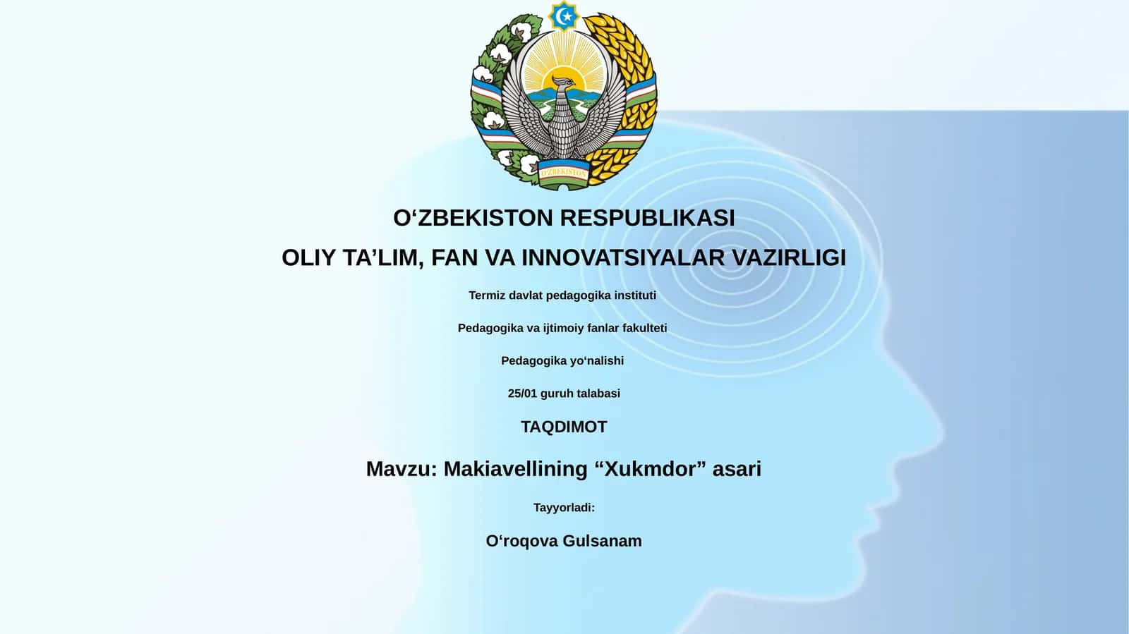 Makiavellining “Xukmdor” asari