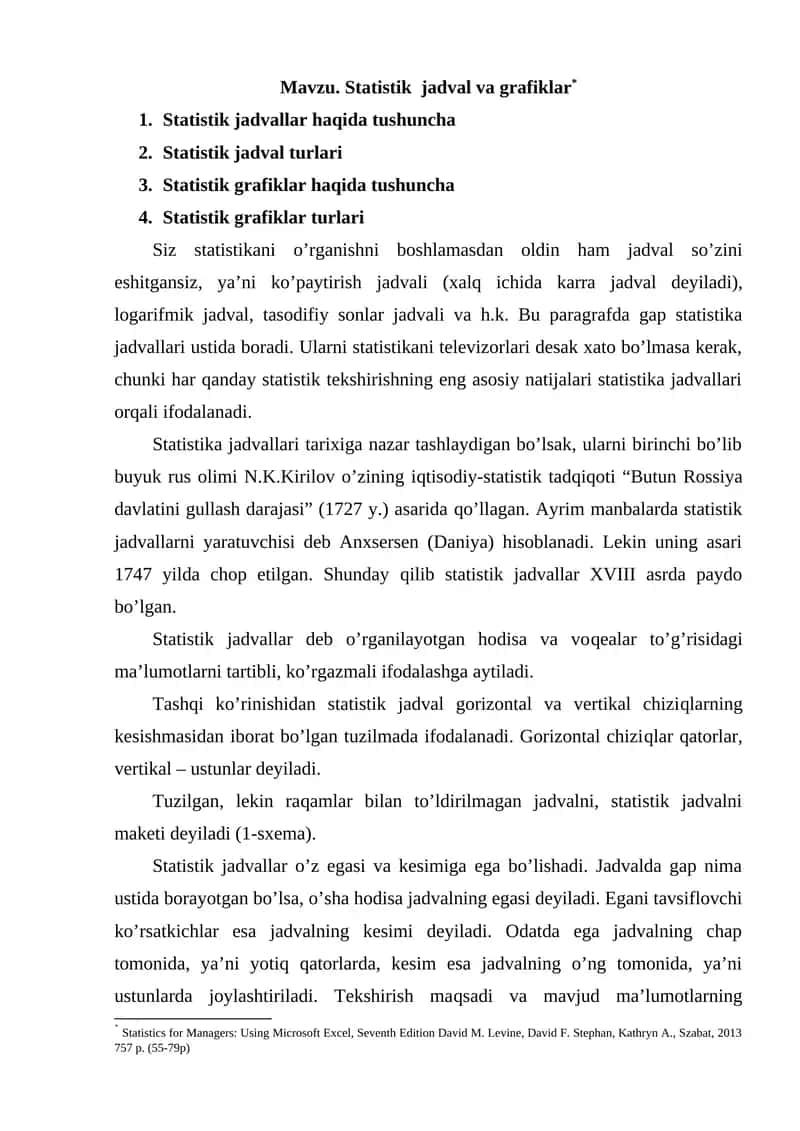 Statistik jadvallar