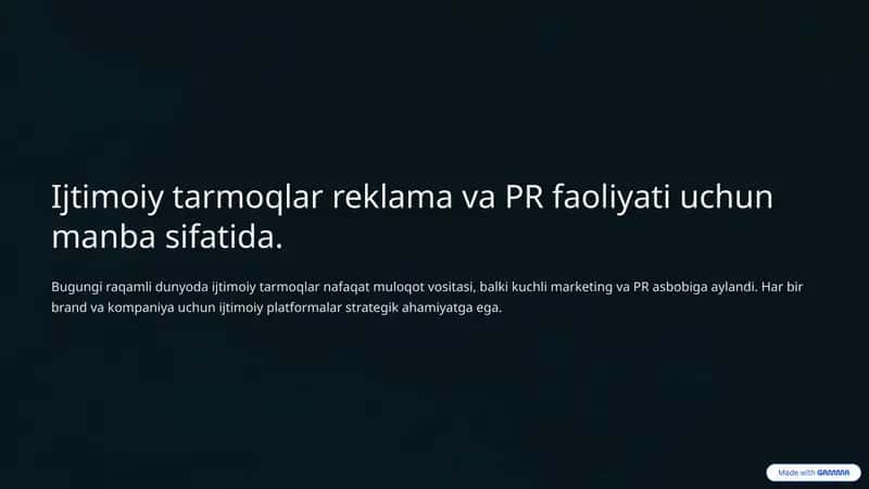 Ijtimoiy tarmoqlar