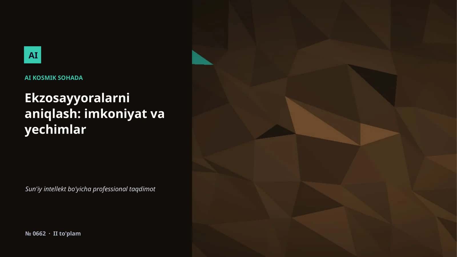 AI KOSMIK SOHADA