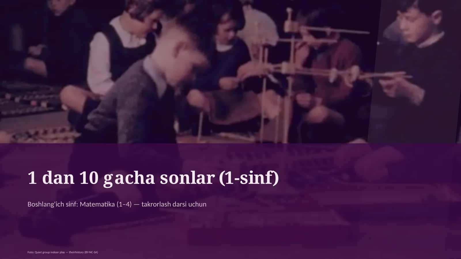 Boshlang'ich sinf: Matematika (1-4) — takrorlash darsi uchun