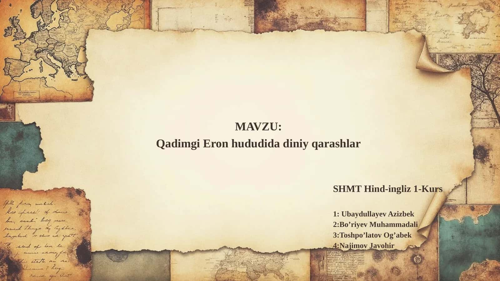 Qadimgi Eron diniy qarashlar