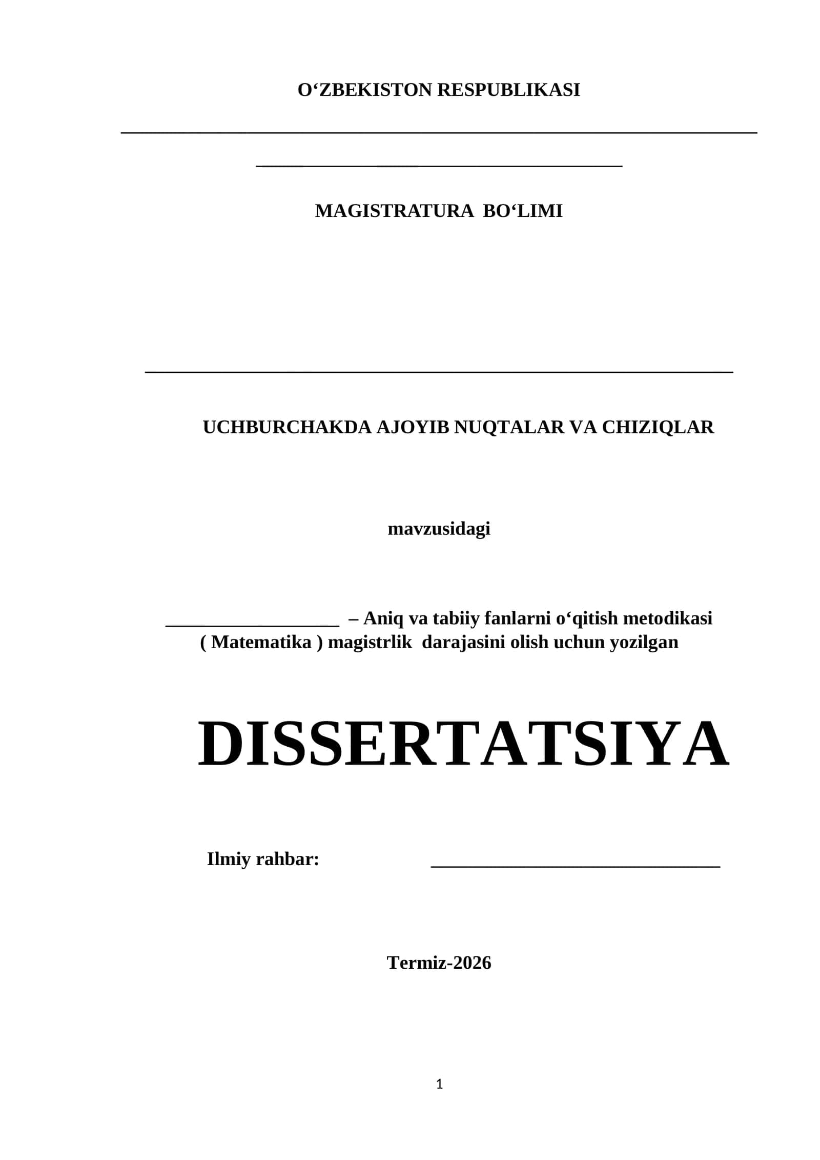 UCHBURCHAKDA AJOYIB NUQTALAR VA CHIZIQLAR