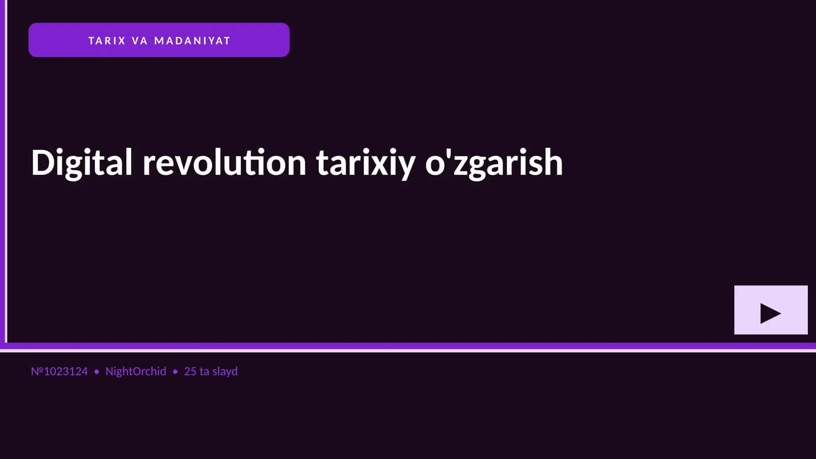 Digital revolution tarixiy o'zgarish