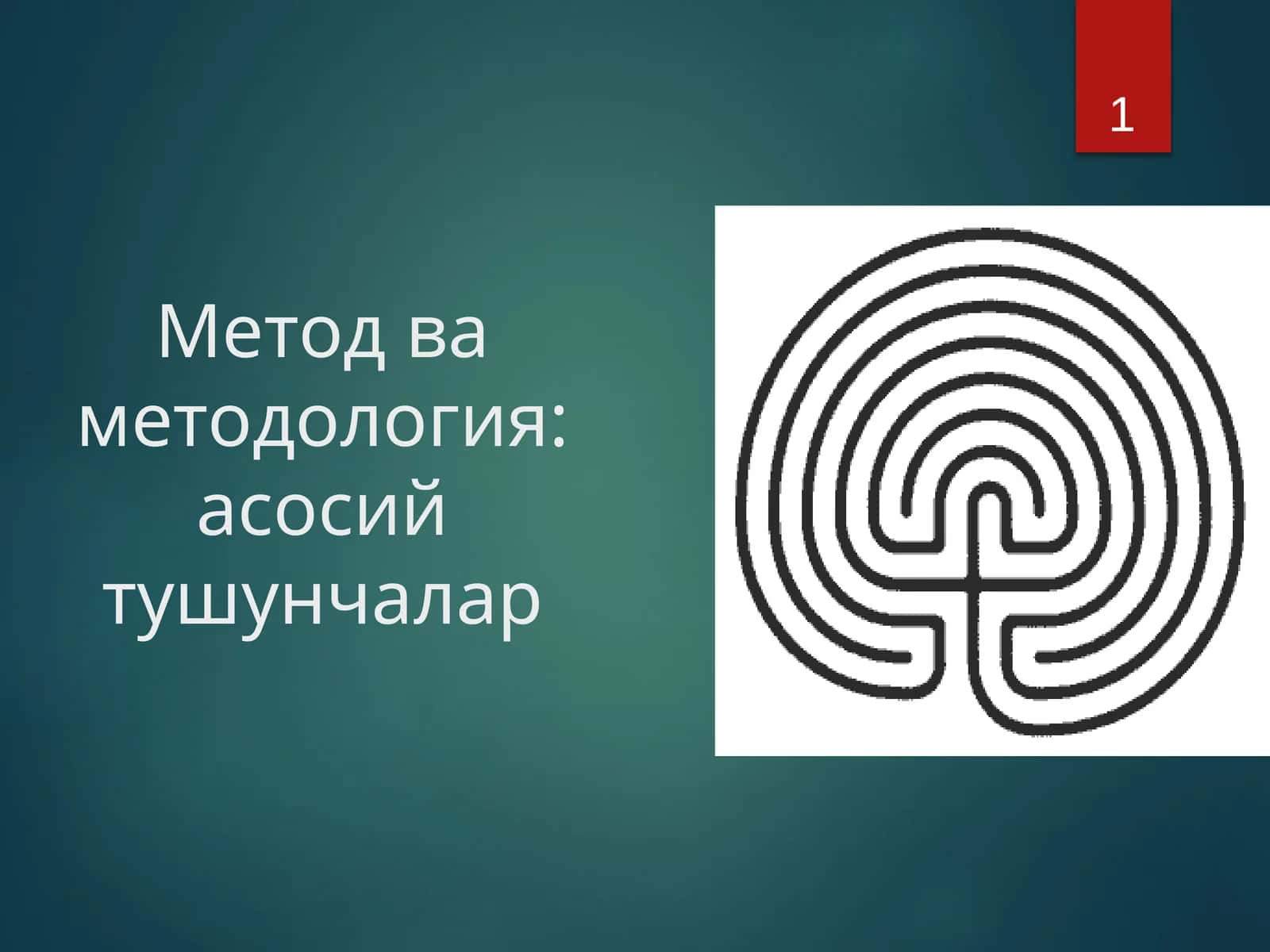 Метод ва методология:асосийтушунчалар