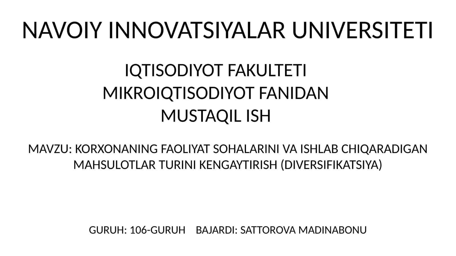 Diversifikatsiya
