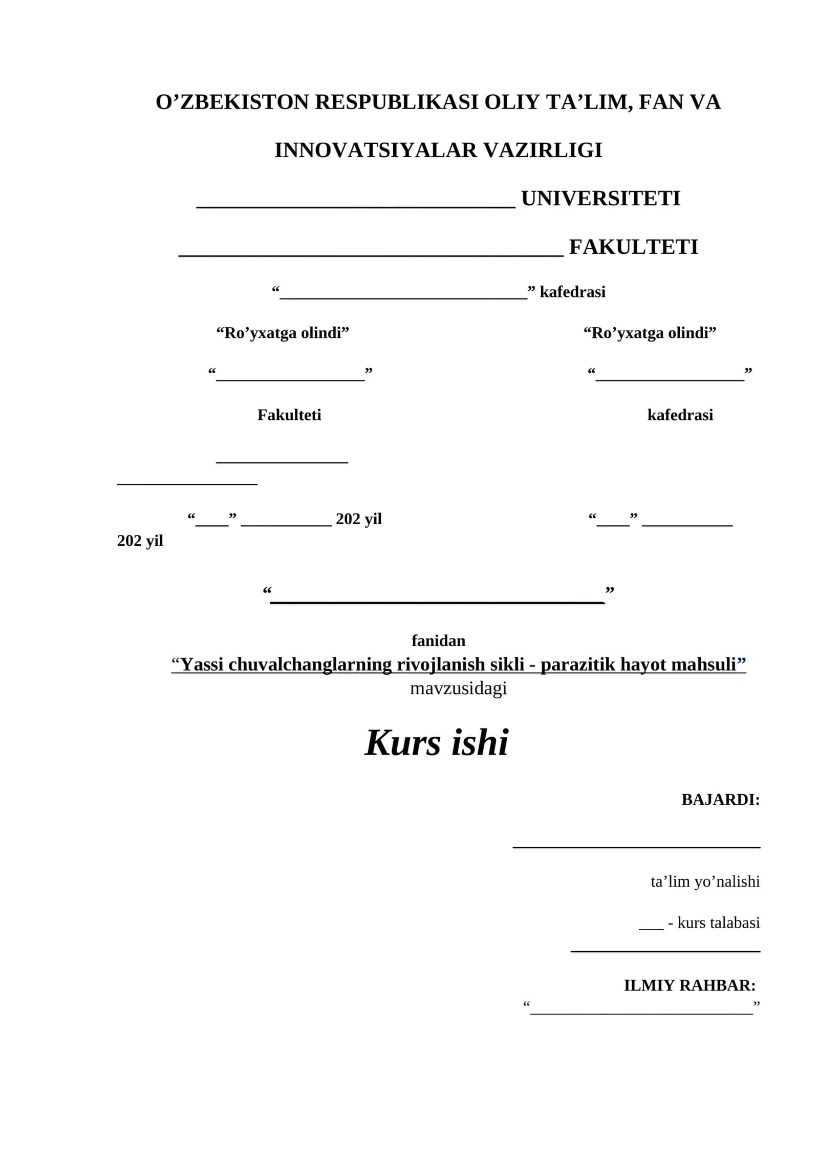 Yassi chuvalchanglarning rivojlanish sikli - parazitik hayot mahsuli
