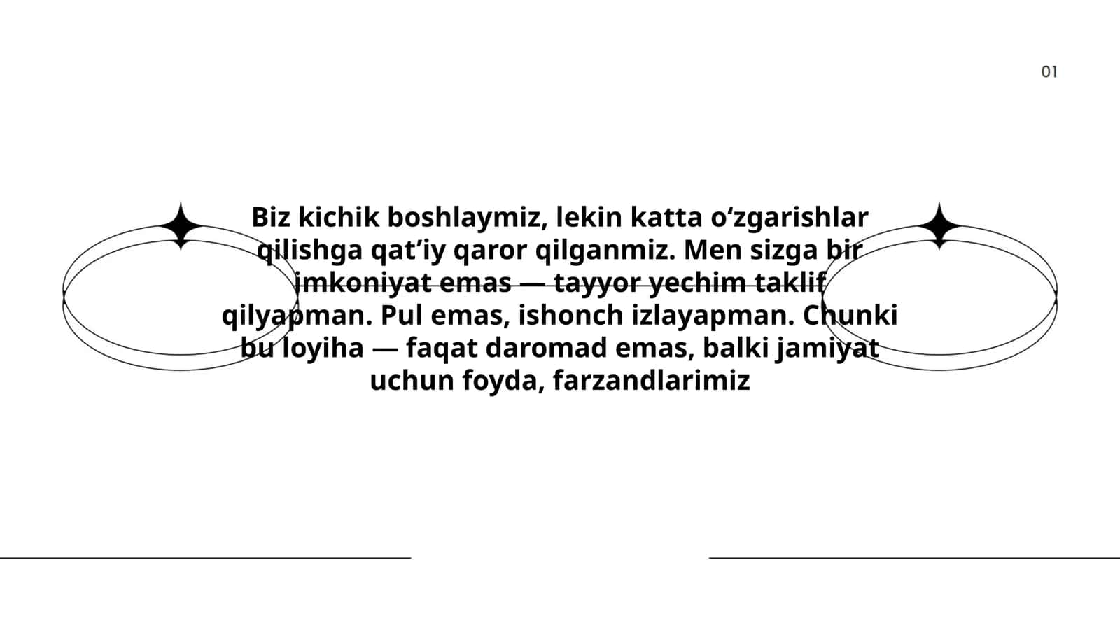 Daromad emas, balki jamiyat uchun foyda
