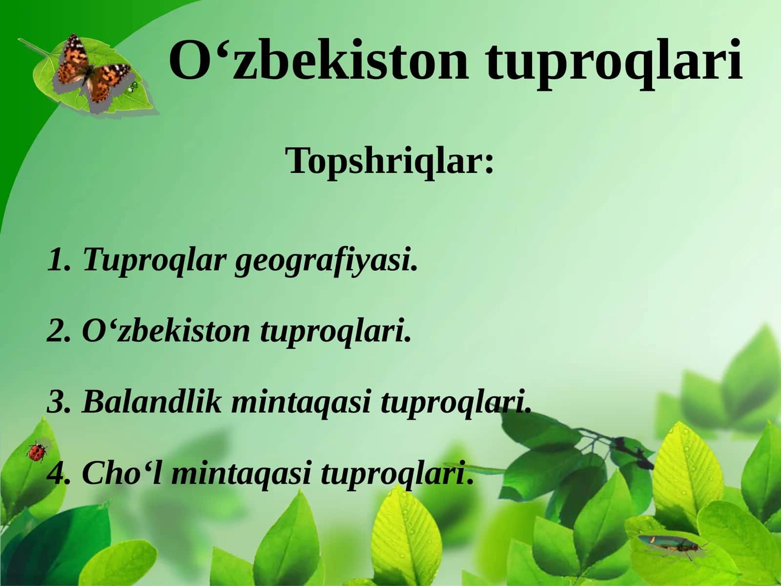 O‘zbekiston tuproqlari