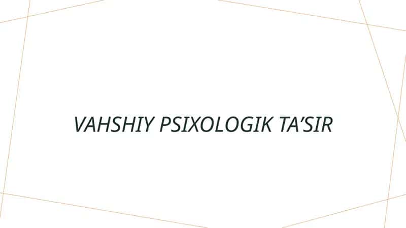 Vahshiy psixologik taʼsir