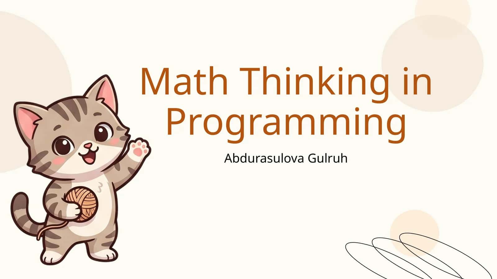 Matematika O'ylash Dasturlashda