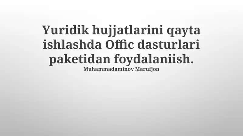 Office dasturlari paketi