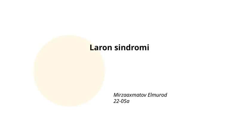 Laron sindromi