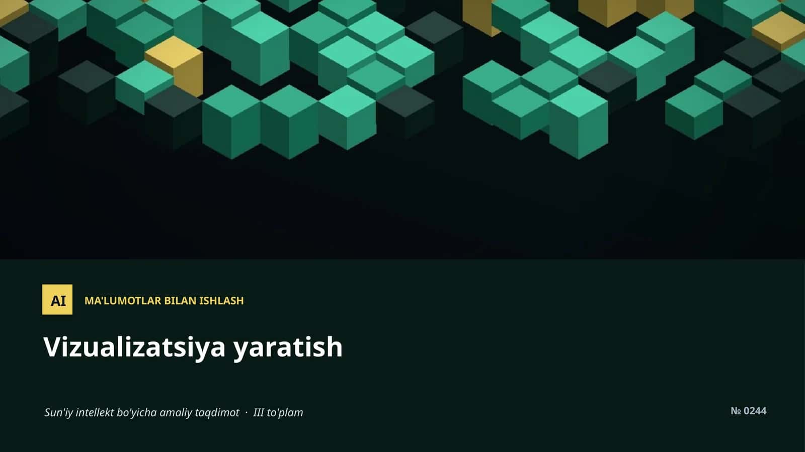 AI ma'lumotlar bilan ishlash - Vizualizatsiya yaratish