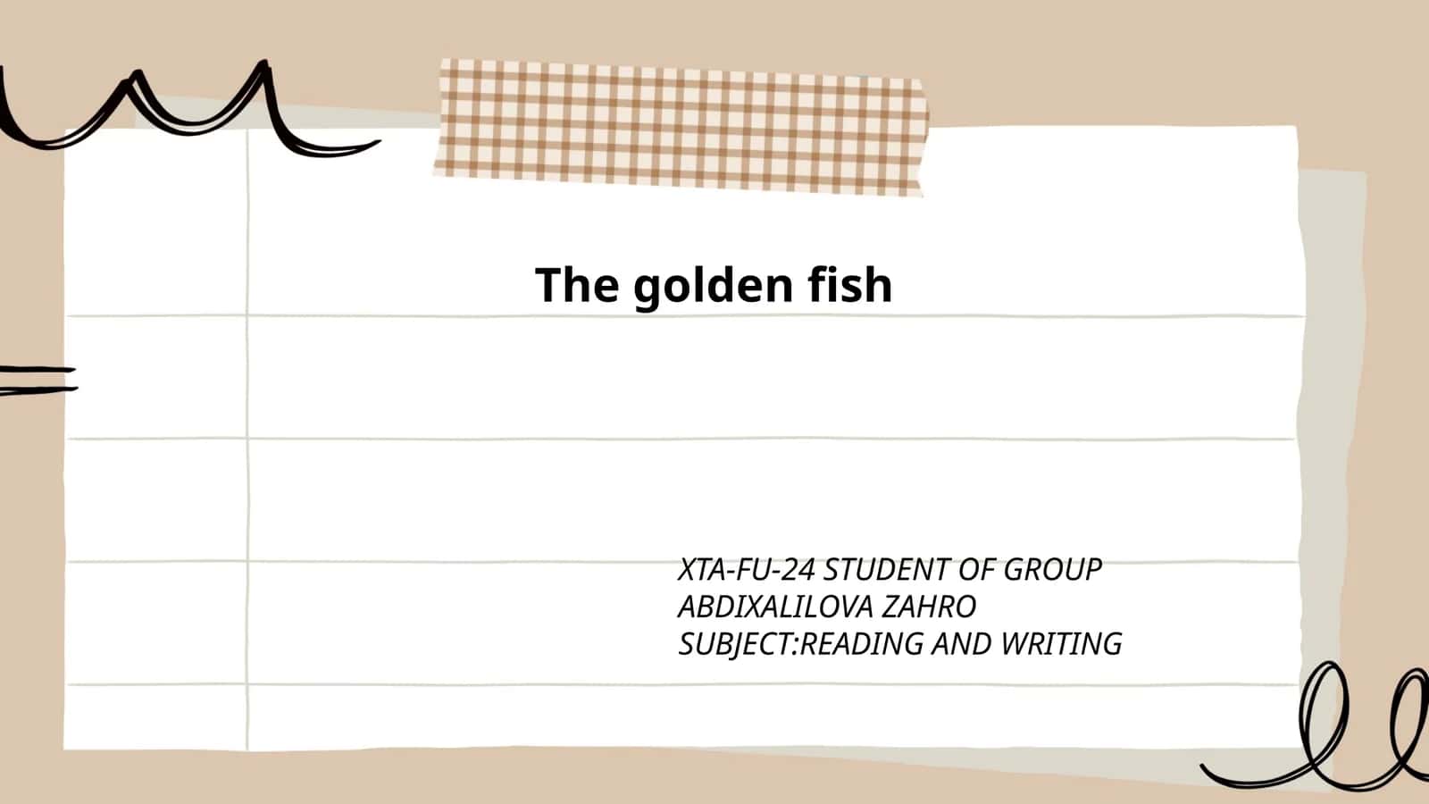 The golden fish