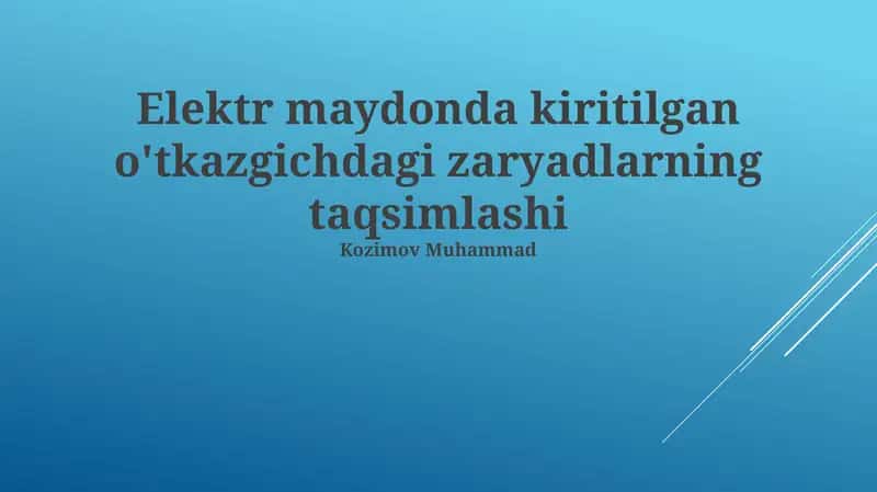 Zaryad taqsimoti