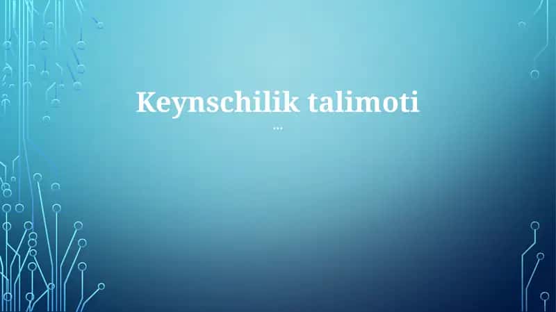 Keynschilik talimoti