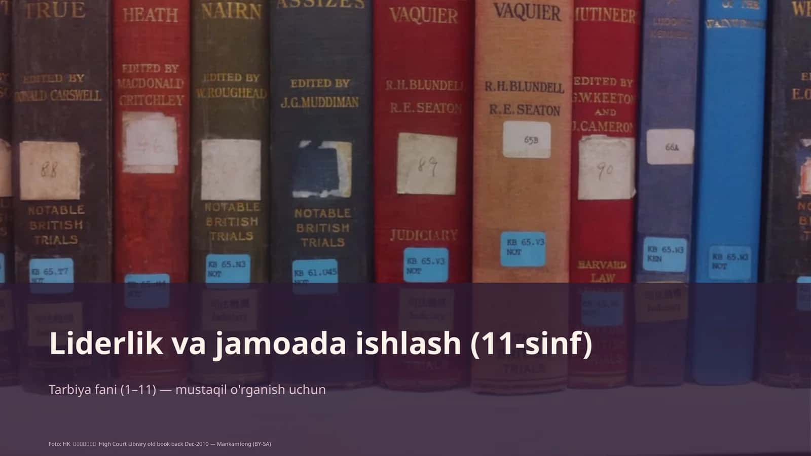 Liderlik va jamoada ishlash (11-sinf)
