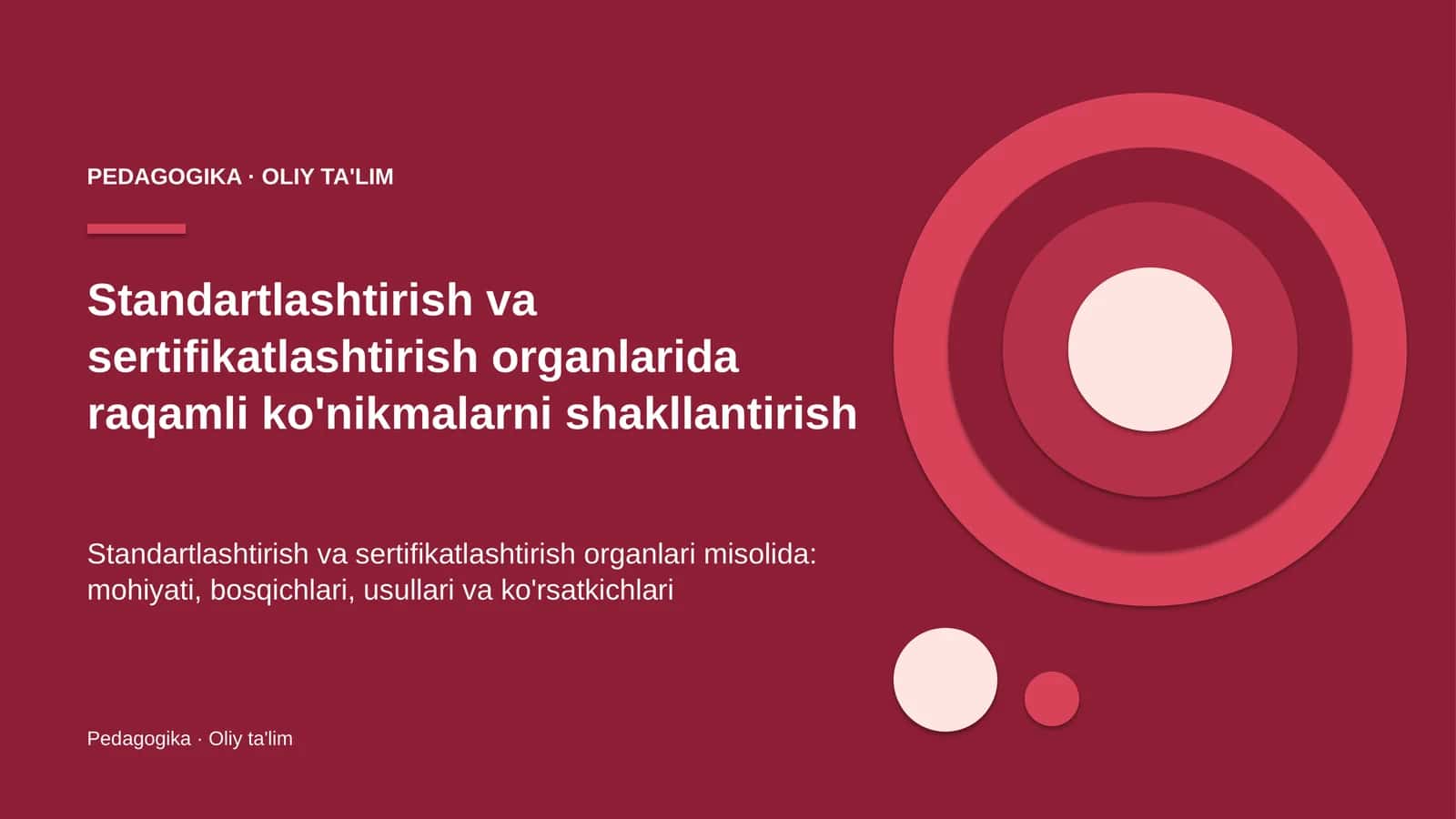 Standartlashtirish va sertifikatlashtirish organlarida raqamli ko'nikmalarni shakllantirish