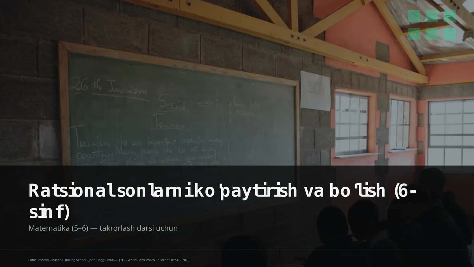 Ratsional sonlarni ko'paytirish va bo'lish (6-sinf)