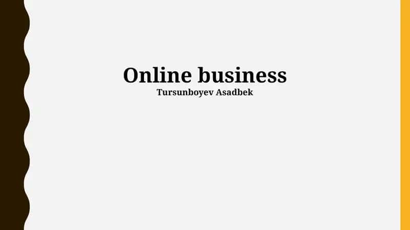 Online business