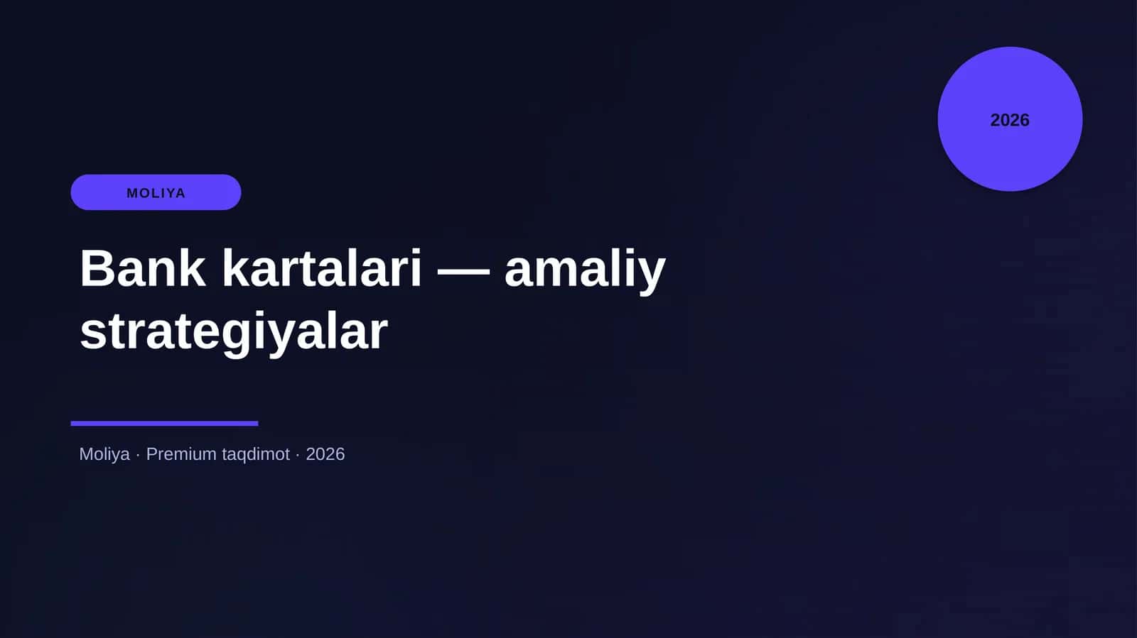 Bank kartalari — amaliy strategiyalar