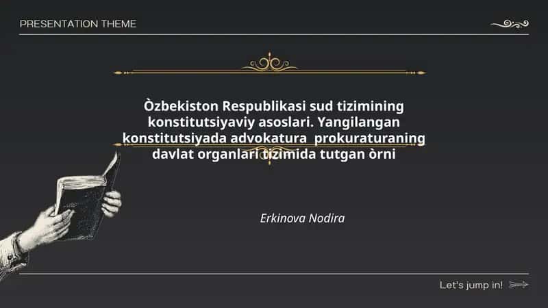 Òzbekiston Respublikasi sud tizimining konstitutsiyaviy asoslari
