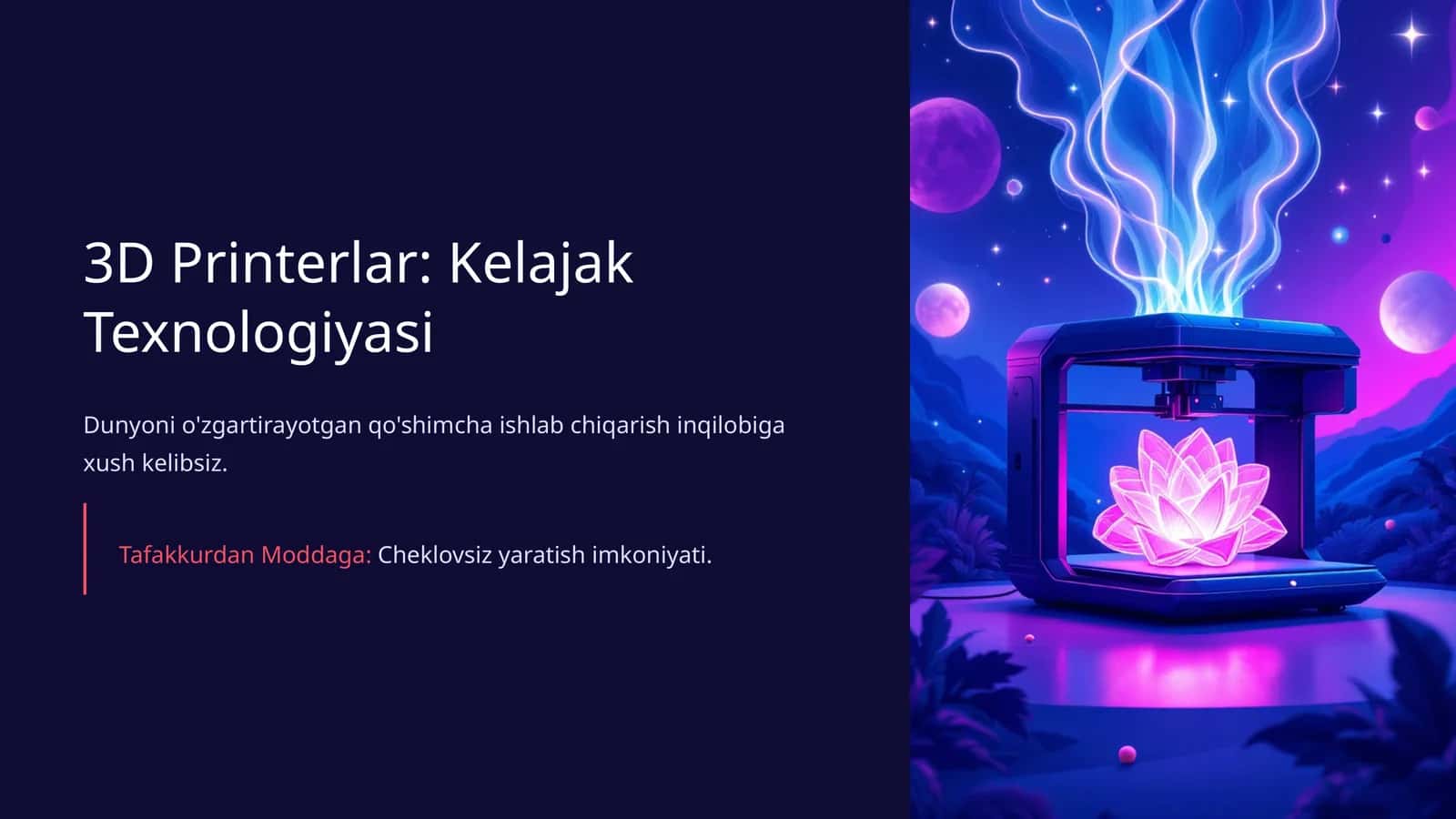 3D Printerlar: Kelajak Texnologiyasi