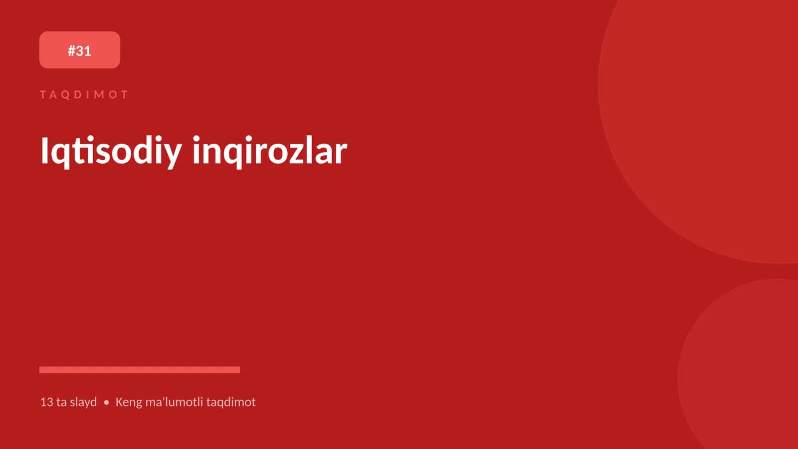 Iqtisodiy inqirozlar