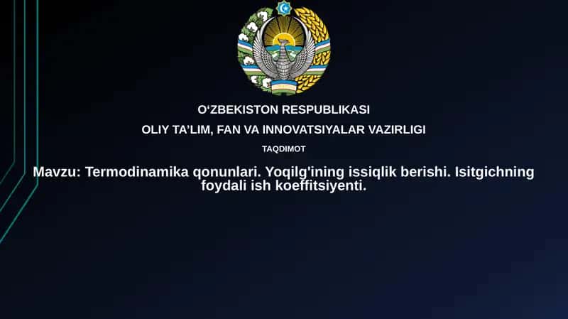 Termodinamikaqonunlari