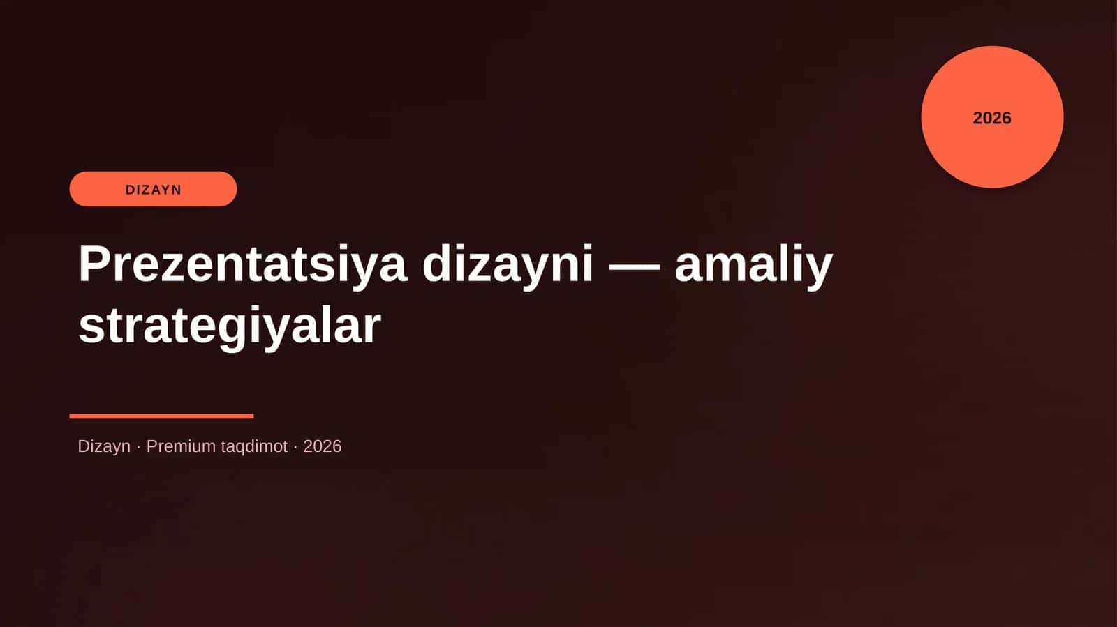 Prezentatsiya dizayni — amaliy strategiyalar