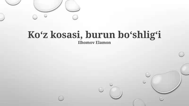 Ko'z Uyasi va Burun Bo'shlig'ining O'zaro Aloqasi