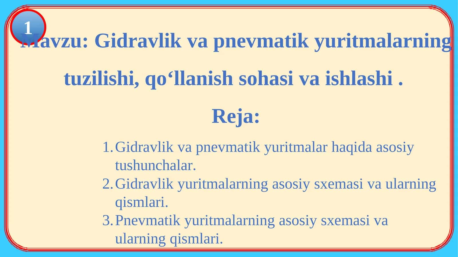 Gidravlik va pnömatik yuritma