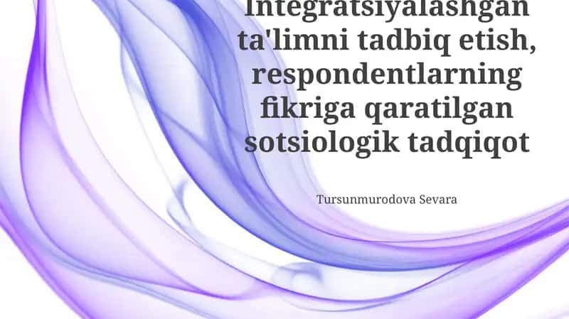Inklyuziv ta'lim joriy etishga oid respondentlar fikrlari