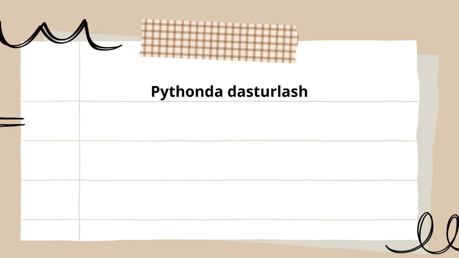 Pythonda dasturlash