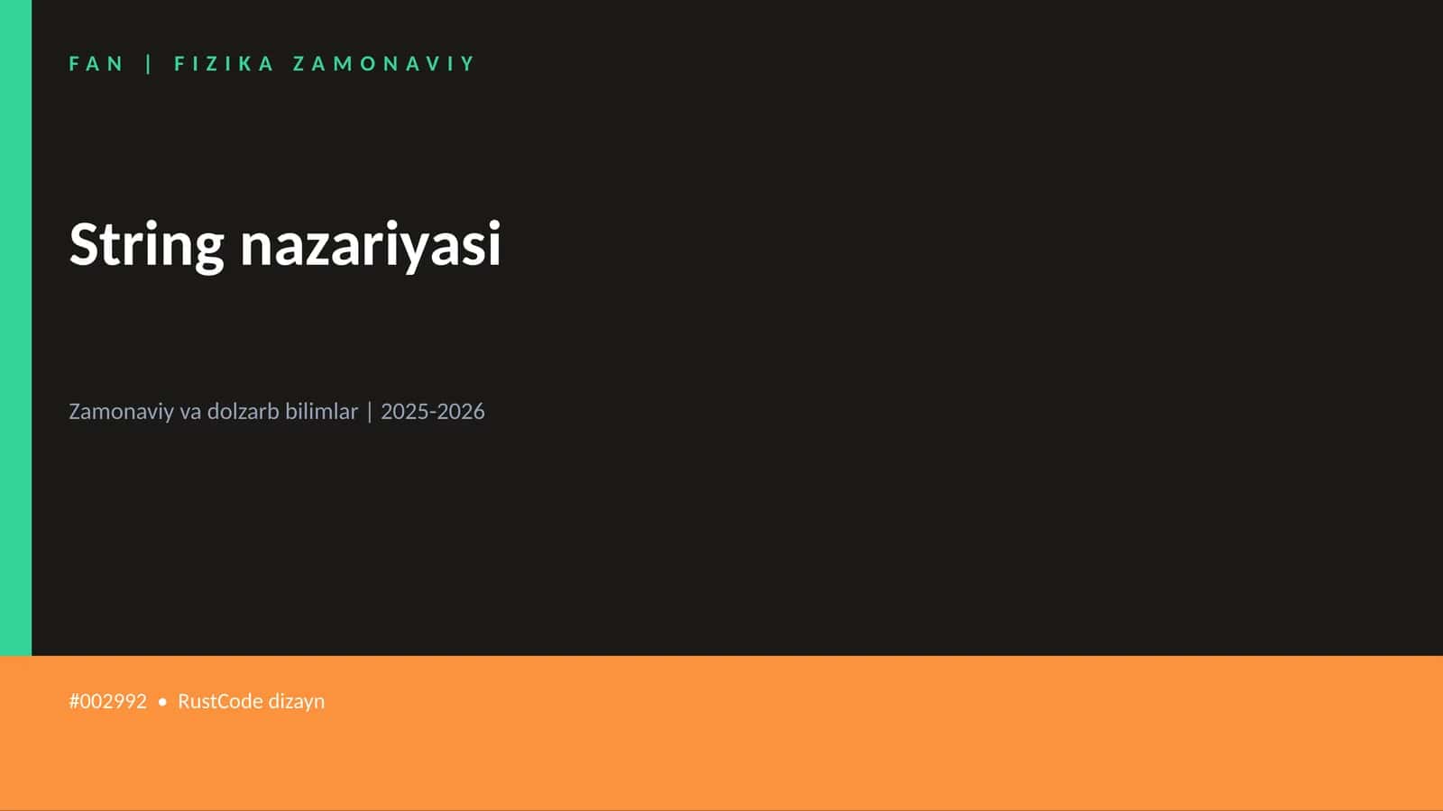 String nazariyasi